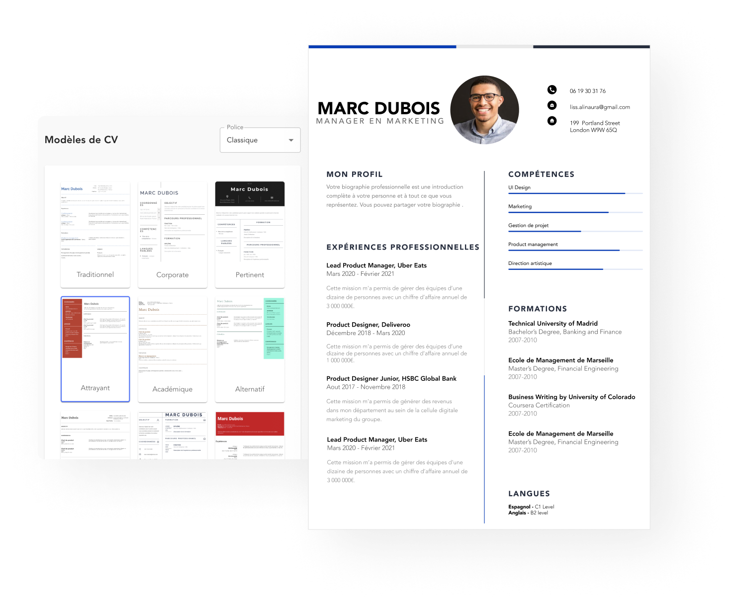 Personalizza il tuo CV rapidamente